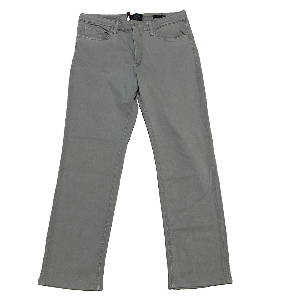 34 Heritage Men's Gray Charisma Comfort-Rise Classic Fit 35x32 Jeans